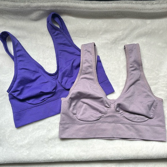 FREE WITH PURCHASE - Set of Two Purple Sports Bras - Picture 1 of 7